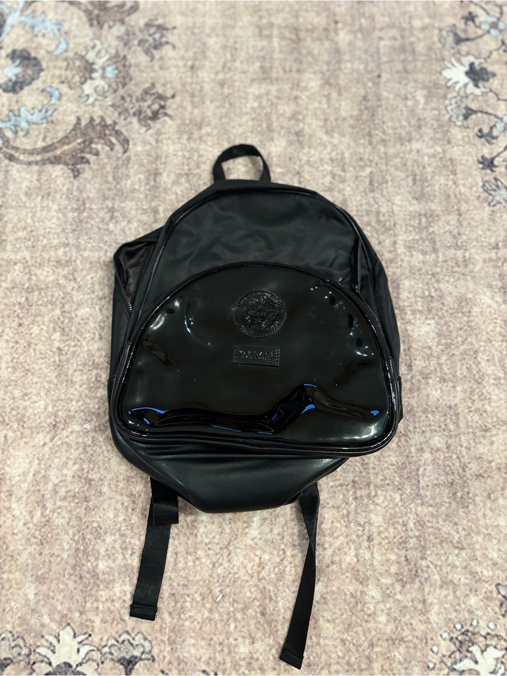 Versace Parfums Black Backpack